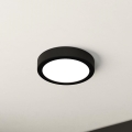 Eglo - Luminária de teto LED dimerizável, 11W, 230V, preta, Ø 16 cm