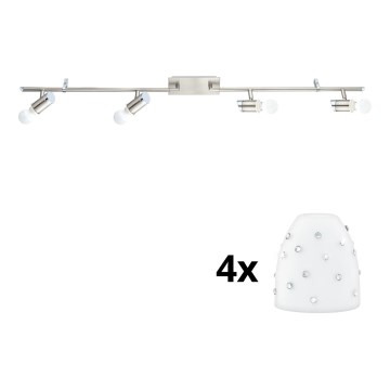Eglo - Luminária de teto LED MY CHOICE 4xE14/4W/230V cromo mate/branco