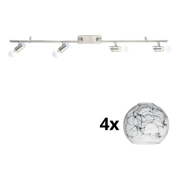 Eglo - Luminária de teto LED MY CHOICE 4xE14/4W/230V cromo mate/branco/preto