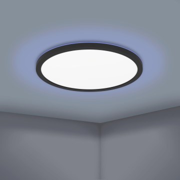 Eglo - Luminária de teto LED RGBW dimmerizável LED/16,5W/230V preta ZigBee