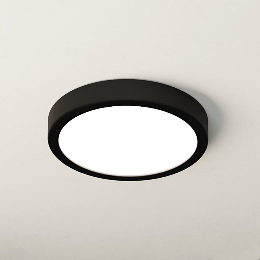 Eglo - Luminária de teto para casa de banho LED/17W/230V, preta, IP44, diâmetro 21 cm