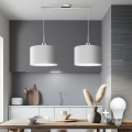 Eglo - Luminária LED suspensa com cabo TUNJA 2xE27/60W/230V branca