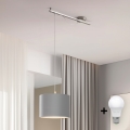 Eglo - Lustre LED suspenso CALCENA 1xE27/60W/230V cromo/cinza