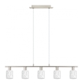 Eglo - Lustre LED suspenso MY CHOICE 5xE14/4W/230V cromo mate/branco
