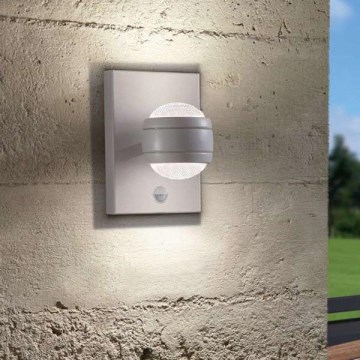 Eglo - Luz de parede com sensor LED de exterior 1 2xLED/3,7W IP44