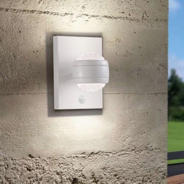 Eglo - Luz de parede com sensor LED de exterior 1 2xLED/3,7W IP44