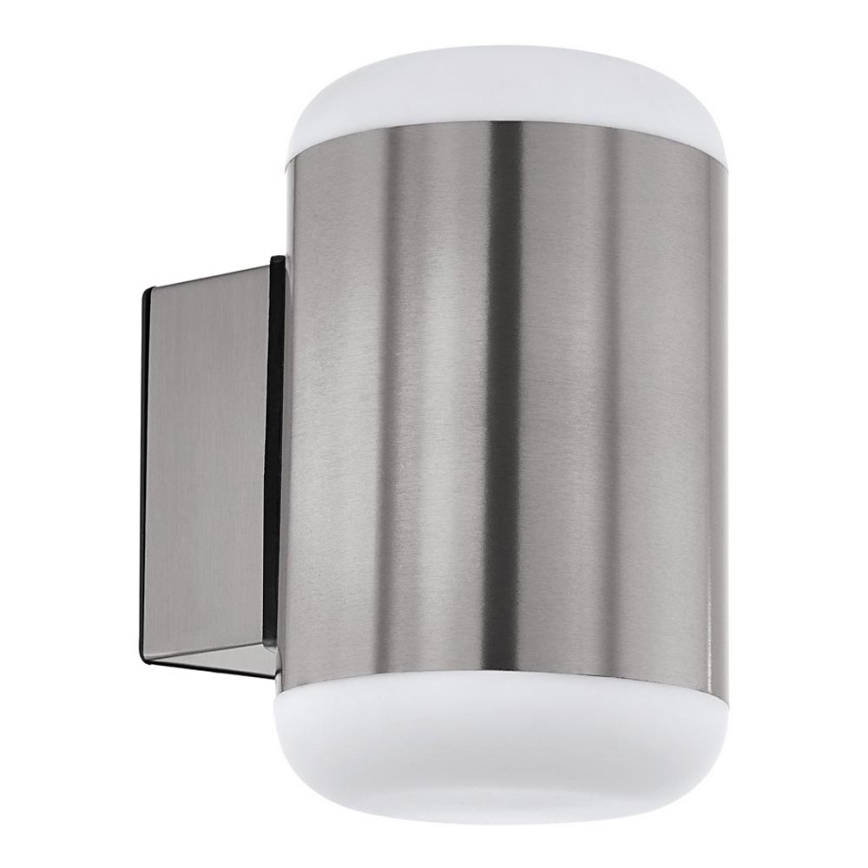 Eglo - Luz de parede de exterior 1xE27/10W/230V cromo mate IP44
