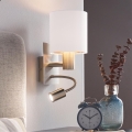 Eglo - Luz de parede LED 1xE27/40W+LED/3,8W branco