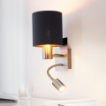 Eglo - Luz de parede LED 1xE27/40W+LED/3,8W preto antigo