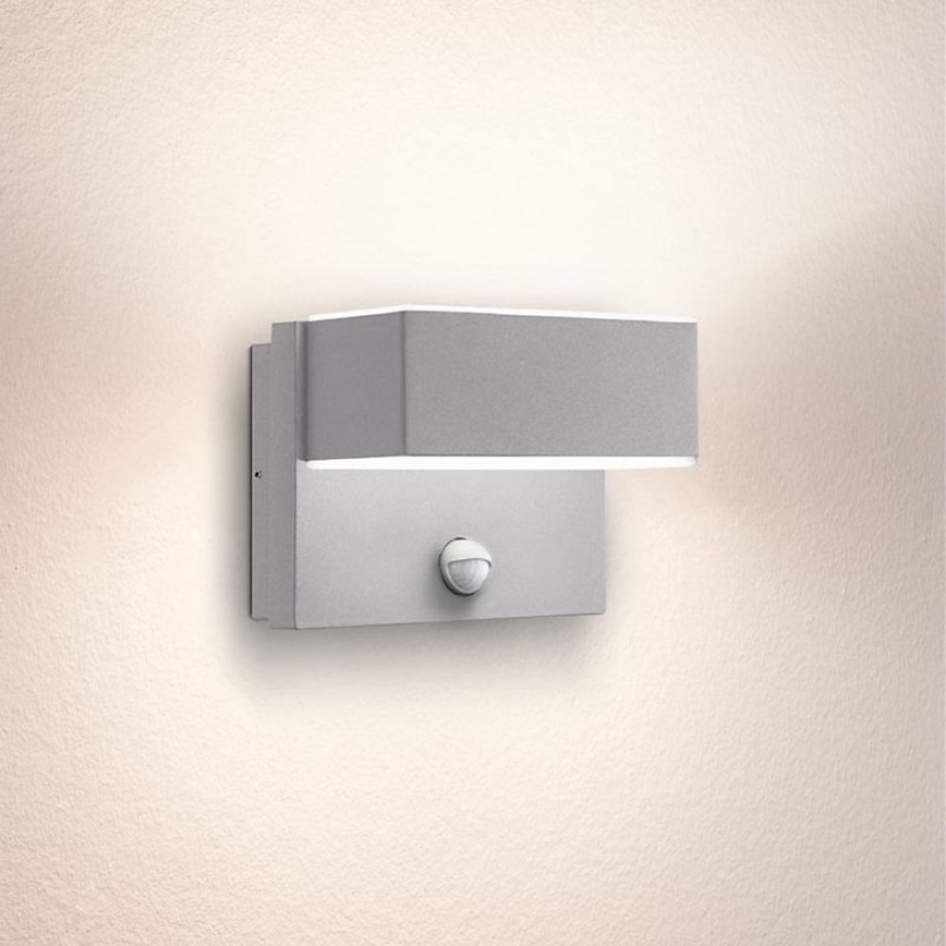 Eglo - Luz de parede LED de exterior com sensor 2xLED/5,6W/230V IP44
