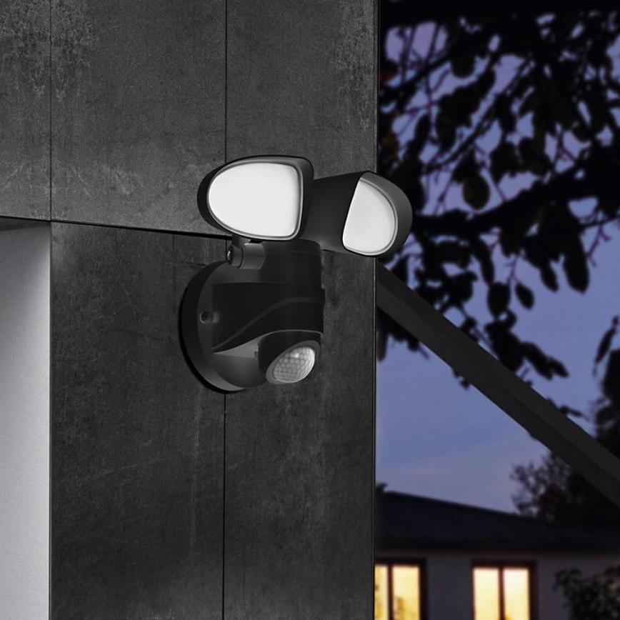 Eglo - Luz de parede LED de exterior com sensor 2xLED/7,5W/230V IP44