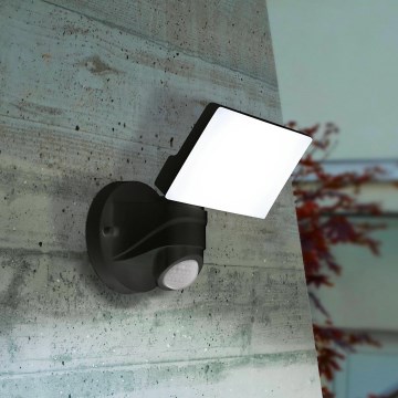 Eglo - Luz de parede LED de exterior com sensor LED/15W/230V IP44