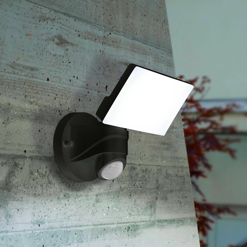 Eglo - Luz de parede LED de exterior com sensor LED/15W/230V IP44