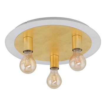 Eglo - Luz de teto LED 3xE27/4W/230V dourado
