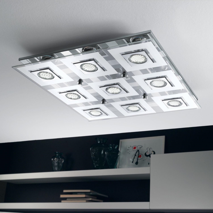 Eglo - Luz de teto LED 9xGU10/3W/230V