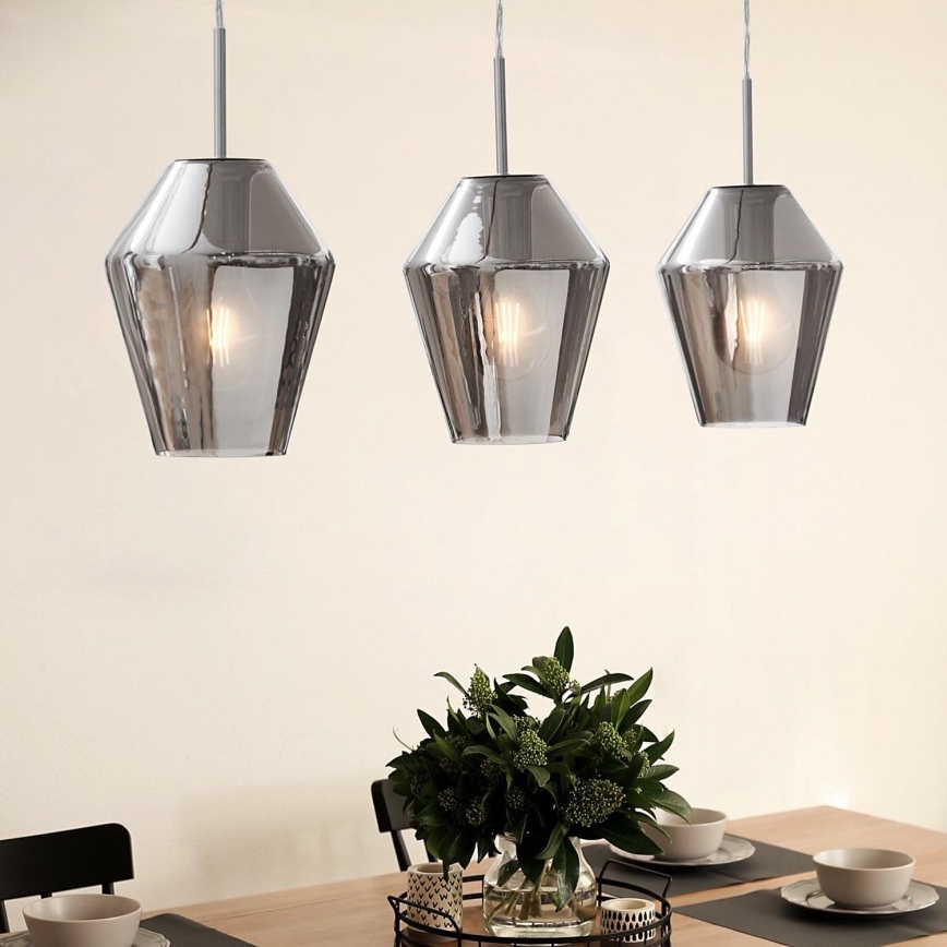 Eglo - Luz pendente 3xE27/28W/230V