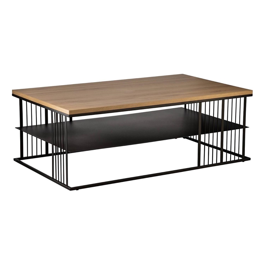 Eglo - Mesa de centro 36x100 cm castanho/preto - FSC certificado