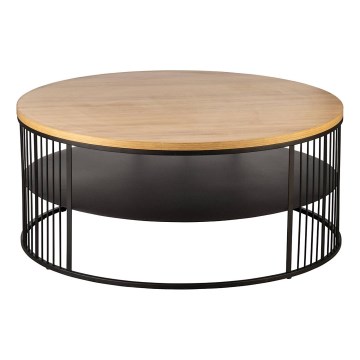 Eglo - Mesa de centro 36x80 cm castanho/preto - FSC certificado