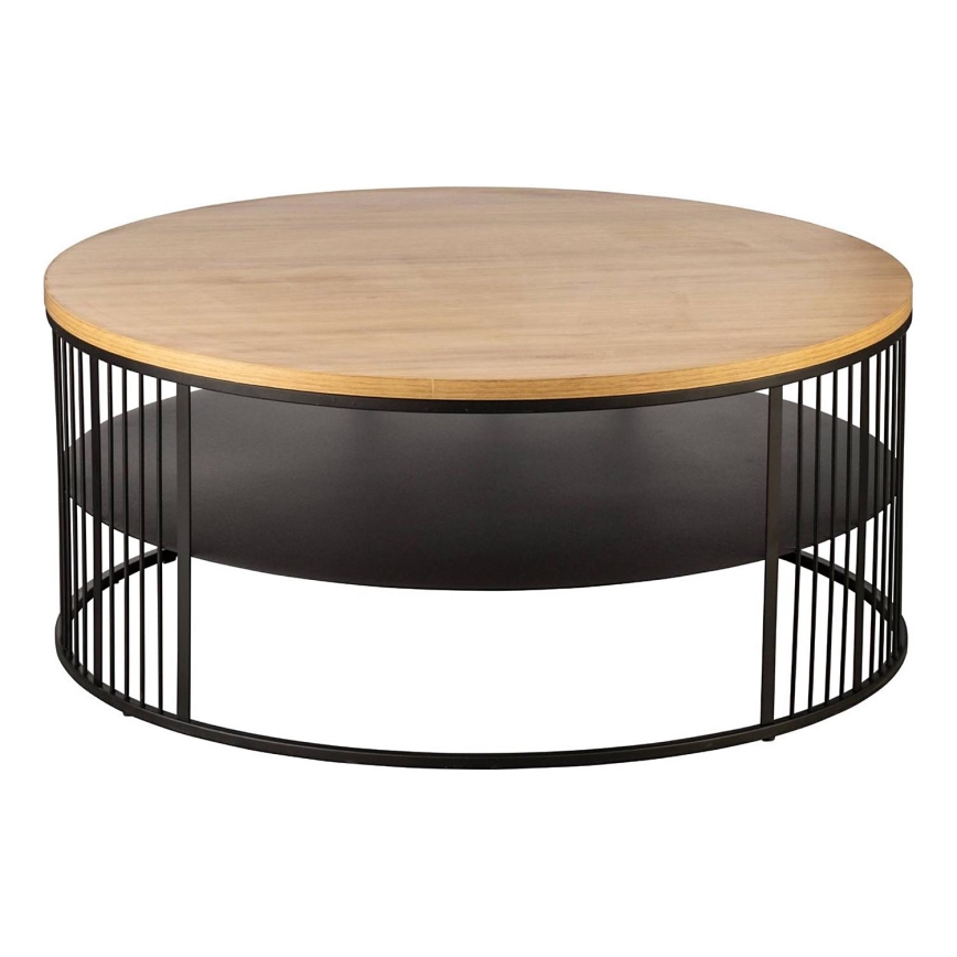 Eglo - Mesa de centro 36x80 cm castanho/preto - FSC certificado