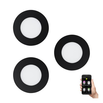Eglo - ONJUNTO 3x Iluminação de casa de banho LED com regulação FUEVA-Z  LED/2,8W/230V IP44
