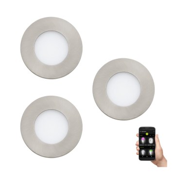 Eglo - ONJUNTO 3x Iluminação de casa de banho LED com regulação FUEVA-Z  LED/2,8W/230V IP44