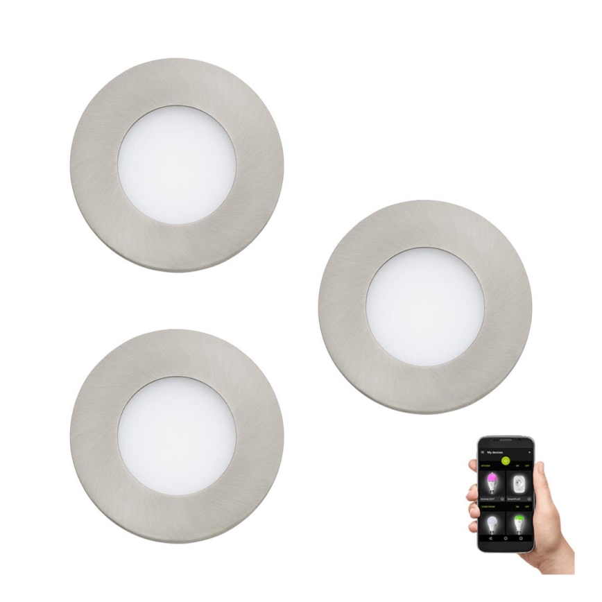 Eglo - ONJUNTO 3x Iluminação de casa de banho LED com regulação FUEVA-Z  LED/2,8W/230V IP44