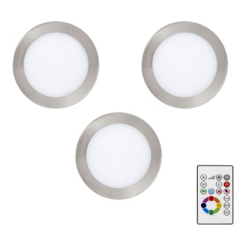 Eglo - ONJUNTO 3x LED RGBW Foco de encastrar com regulação TINUS 4,8W/230V +CR
