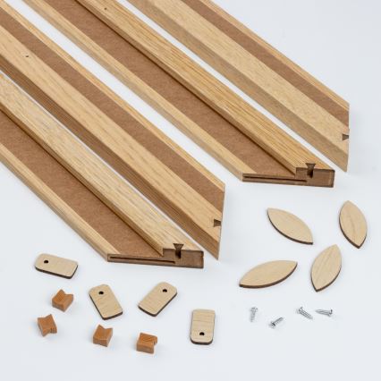Eglo - Painel integrado LED com regulação POZZALLO WOOD LED/21W/230V 2700-6500K 49,5x49,5 cm castanho + comando