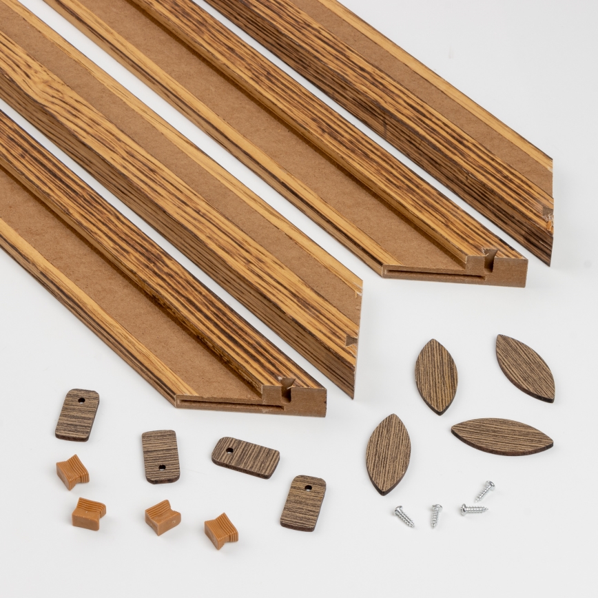 Eglo - Painel integrado LED com regulação POZZALLO WOOD LED/21W/230V 2700-6500K 49,5x49,5 cm castanho + comando