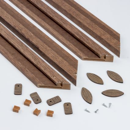 Eglo - Painel integrado LED com regulação POZZALLO WOOD LED/21W/230V 2700-6500K 49,5x49,5 cm castanho escuro + comando
