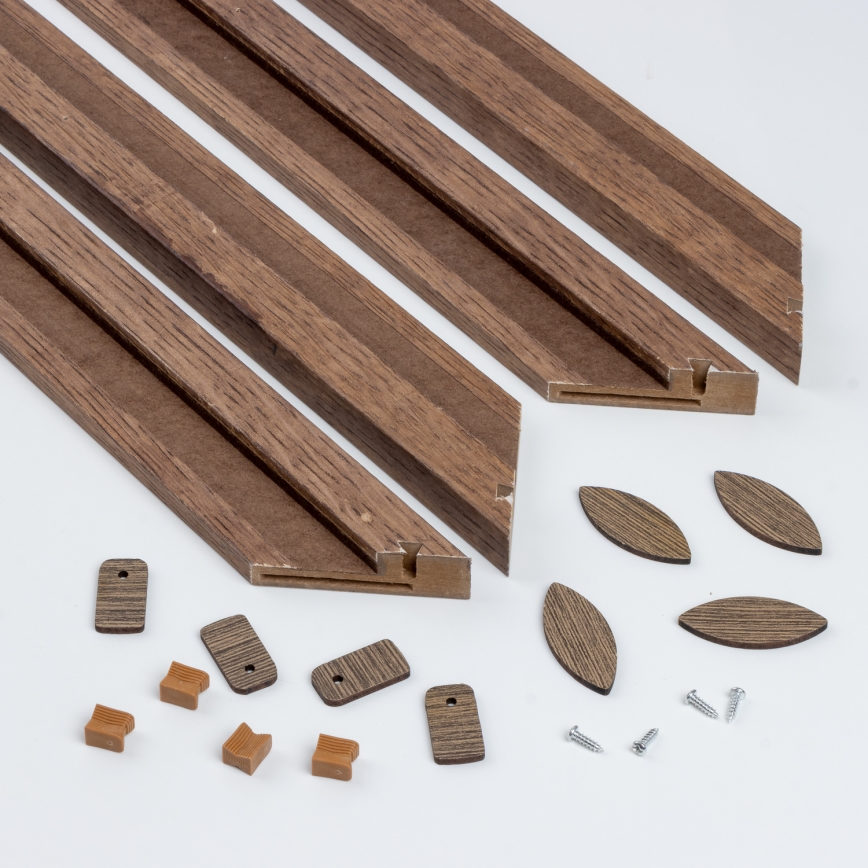 Eglo - Painel integrado LED com regulação POZZALLO WOOD LED/21W/230V 2700-6500K 49,5x49,5 cm castanho escuro + comando