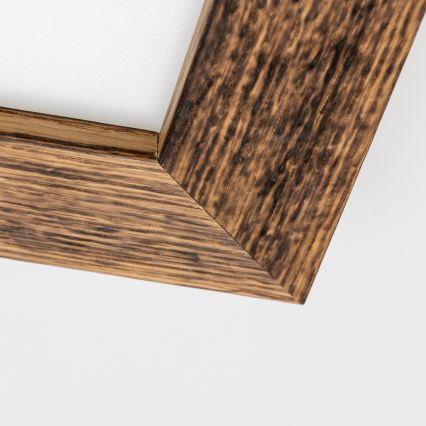 Eglo - Painel integrado LED RGBW com regulação SALOBRENA-C WOOD LED/16W/230V 2700-6500K 34x34 cm castanho + comando