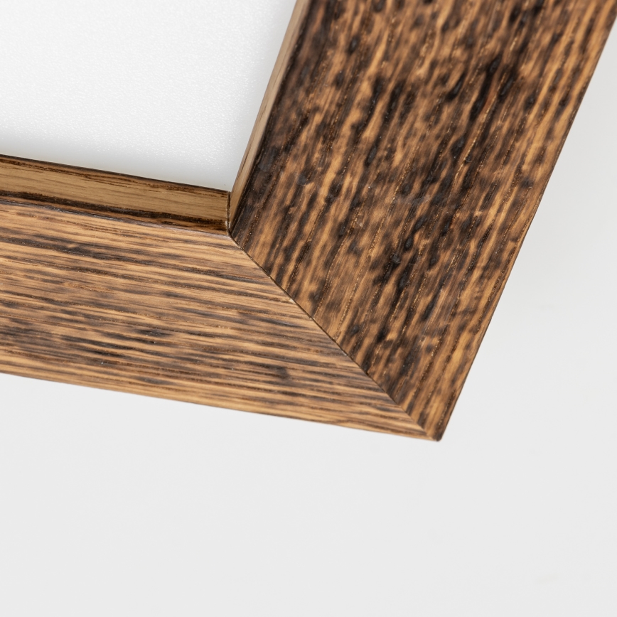 Eglo - Painel integrado LED RGBW com regulação SALOBRENA-C WOOD LED/16W/230V 2700-6500K 34x34 cm castanho + comando