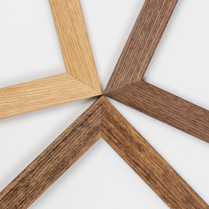 Eglo - Painel integrado LED RGBW com regulação SALOBRENA-C WOOD LED/16W/230V 2700-6500K 34x34 cm castanho + comando