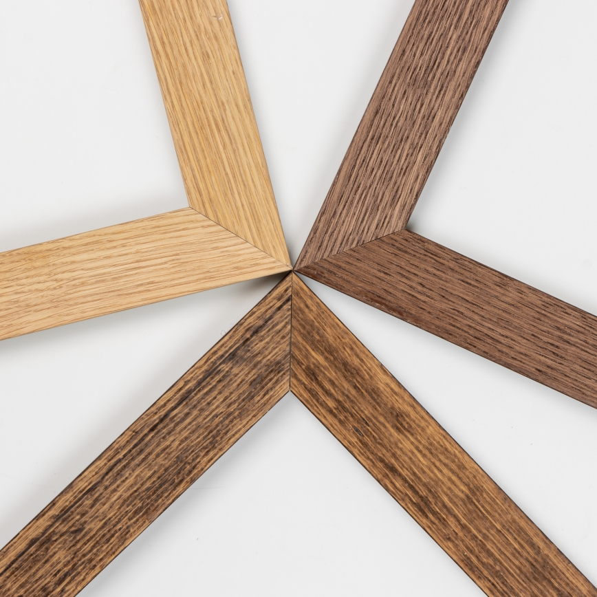 Eglo - Painel integrado LED RGBW com regulação SALOBRENA-C WOOD LED/16W/230V 2700-6500K 34x34 cm castanho + comando