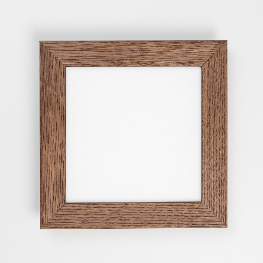Eglo - Painel integrado LED RGBW com regulação SALOBRENA-C WOOD LED/16W/230V 2700-6500K 34x34 cm castanho escuro + comando