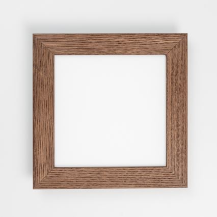 Eglo - Painel integrado LED RGBW com regulação SALOBRENA-C WOOD LED/16W/230V 2700-6500K 34x34 cm castanho escuro + comando