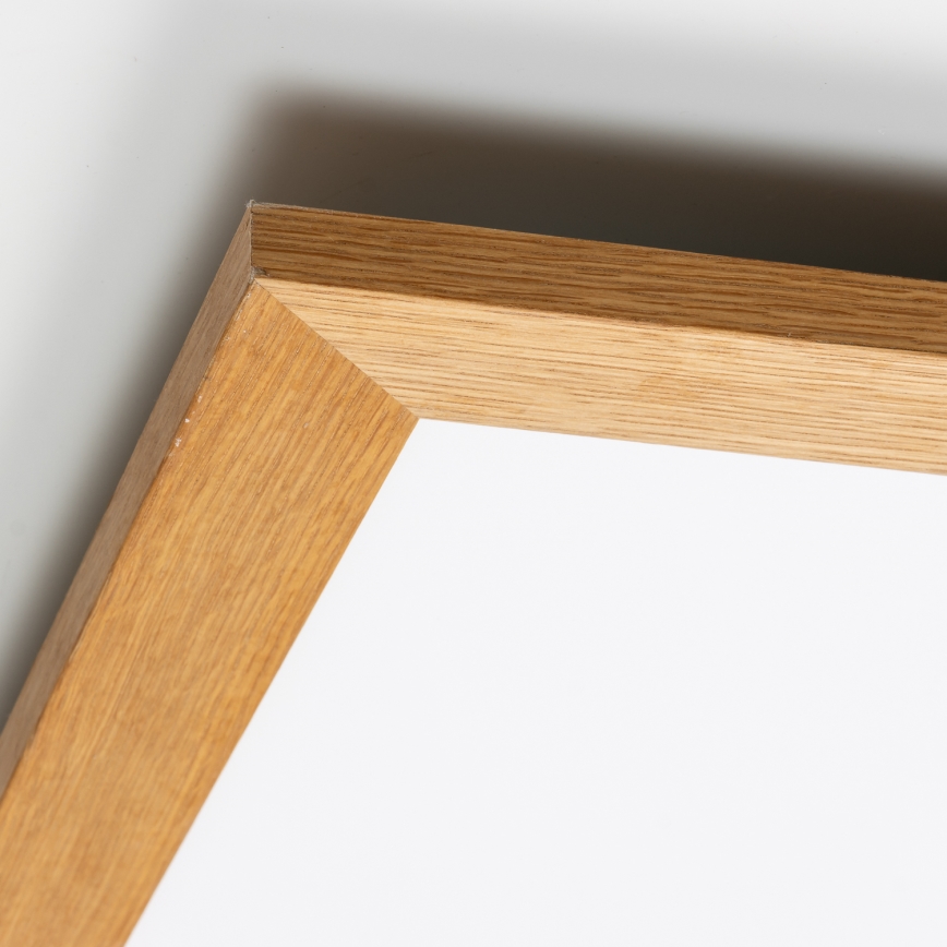 Eglo - Painel integrado LED RGBW com regulação SALOBRENA-C WOOD LED/34W/230V 2700-6500K 64x64 cm castanho + comando