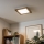 Eglo - Painel integrado LED RGBW com regulação SALOBRENA-C WOOD LED/16W/230V 2700-6500K 34x34 cm castanho + comando