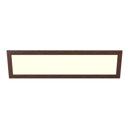 Eglo - Painel integrado LED SALOBRENA-RW WOOD LED/34W/230V 2700/4000K 124x34 cm castanho escuro