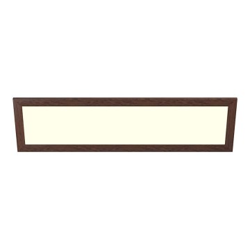 Eglo - Painel integrado LED SALOBRENA-RW WOOD LED/34W/230V 2700/4000K 124x34 cm castanho escuro