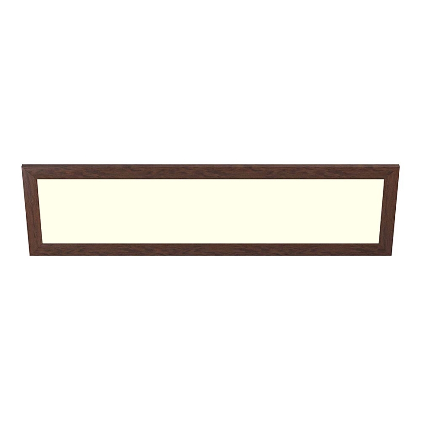 Eglo - Painel integrado LED SALOBRENA-RW WOOD LED/34W/230V 2700/4000K 124x34 cm castanho escuro