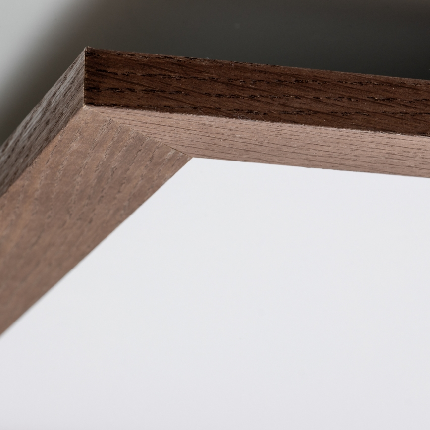 Eglo - Painel LED com regulação SALOBRENA-TW WOOD LED/32,5W/230V 2700-6500K 64x64 cm castanho escuro + comando