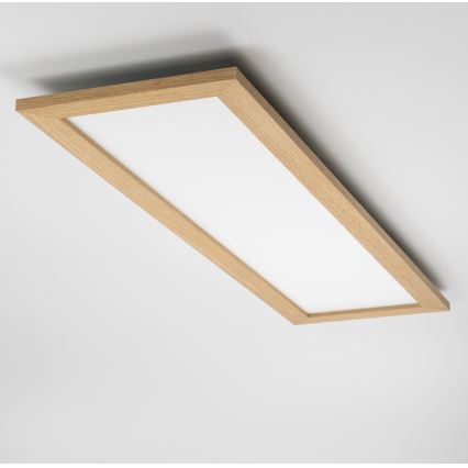 Eglo - Painel LED RGBW com regulação SALOBRENA-C WOOD LED/31W/230V 2700-6500K 34x124 cm castanho + comando