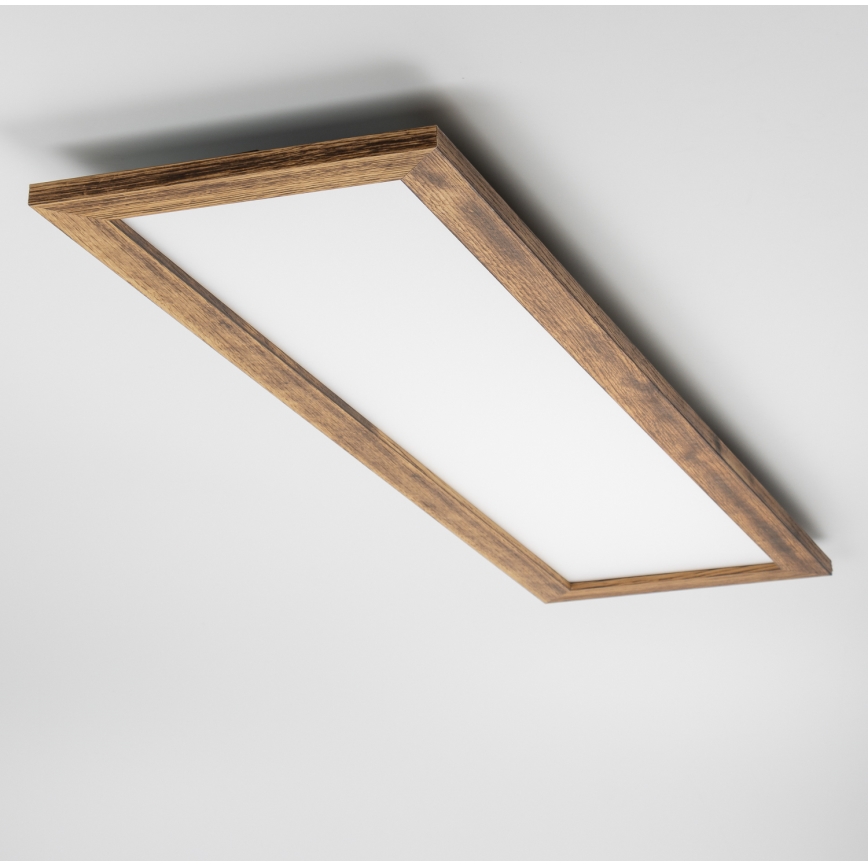 Eglo - Painel LED RGBW com regulação SALOBRENA-C WOOD LED/31W/230V 2700-6500K 34x124 cm castanho + comando