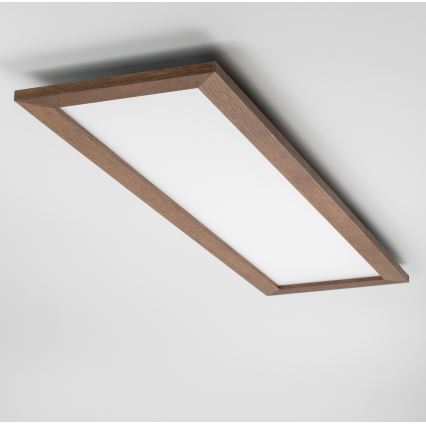 Eglo - Painel LED RGBW com regulação SALOBRENA-C WOOD LED/31W/230V 2700-6500K 34x124 cm castanho escuro + comando