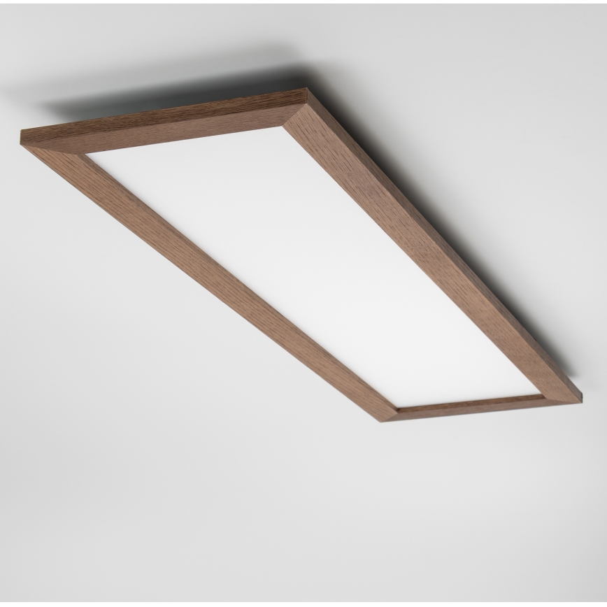Eglo - Painel LED RGBW com regulação SALOBRENA-C WOOD LED/31W/230V 2700-6500K 34x124 cm castanho escuro + comando