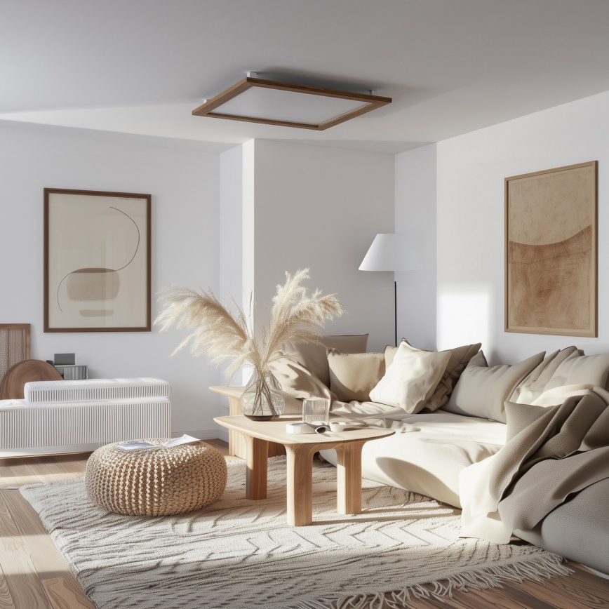 Eglo - Painel LED RGBW regulável para montagem à superfície/rebaixado SALOBRENA-C LED/34W/230V castanho + comando