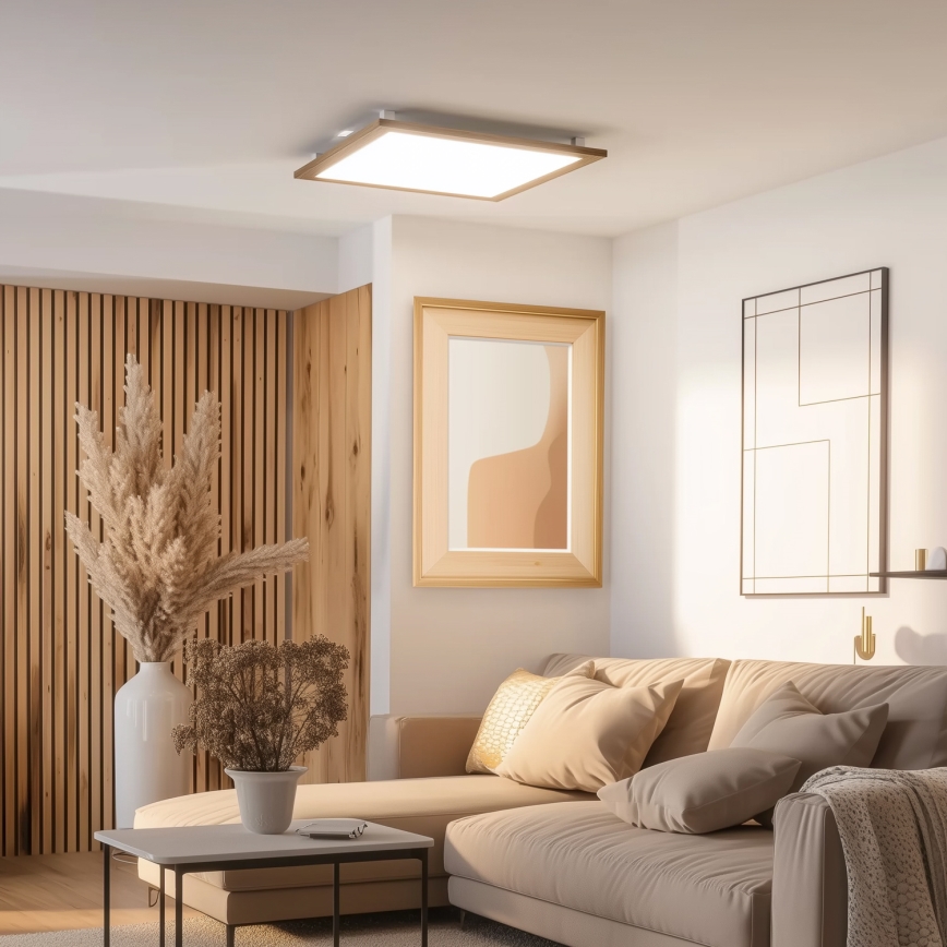 Eglo - Painel LED RGBW regulável para montagem à superfície/rebaixado SALOBRENA-C LED/34W/230V castanho + comando