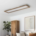 Eglo - Painel LED RGBW Regulável SALOBRENA-C WOOD LED/31W/230V 2700-6500K 34x124 cm castanho + comando à distância